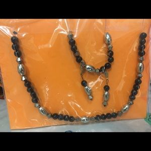 Necklace and earrings and bracelets. Home made